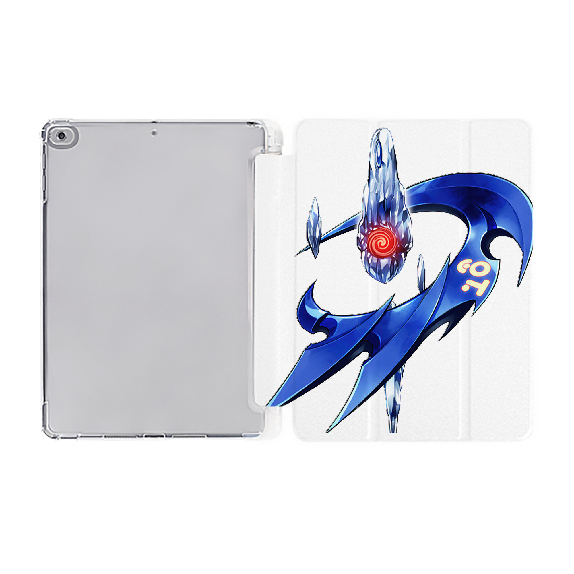 （画像用） 遊☆戯☆王 Yu-Gi-Oh! IPad ケース ペン収納付き 三つ折りスタンド PUレザー×シリコン 対応機種9.5/10.5/10.9インチ